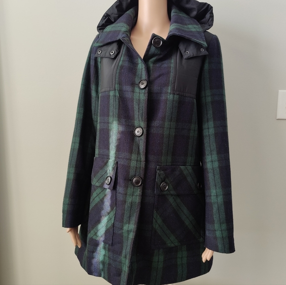 pendelton Jackets & Blazers - Pendleton Blue/Green Plaid Wool coat
